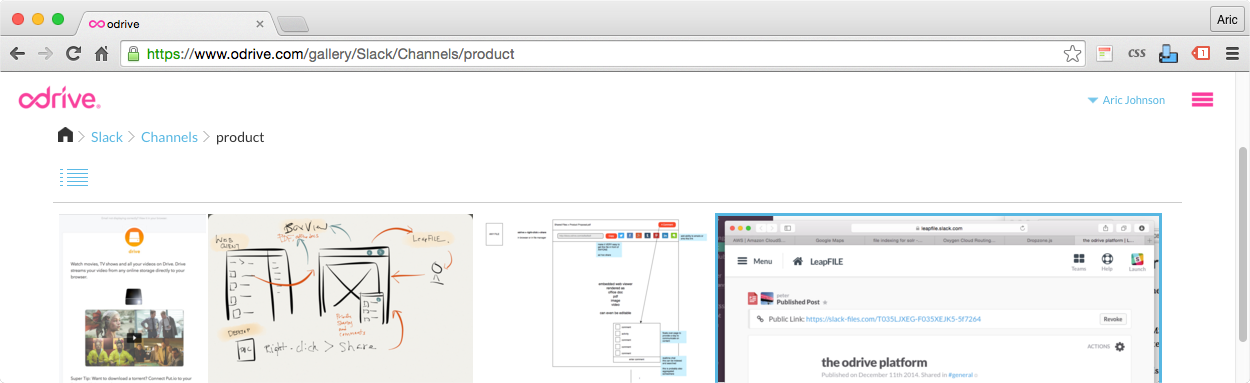 Gallery view makes finding images fast